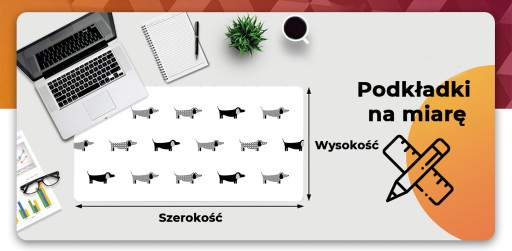 Ozdobna mata łatwa w czyszczeniu z grafiką Jamniki