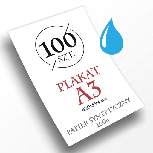 Плакат А3 - синтетическая бумага 160г - ВОДОНЕПРОНИЦАЕМЫЙ - 100 шт.