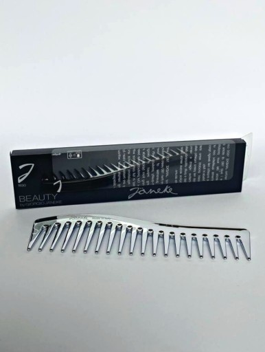 Расческа для волос JANEKE WAVY COMB CHROMIUM LINE, СЕРЕБРЯНАЯ