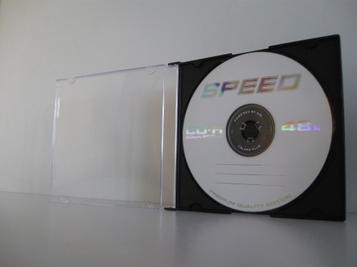 Pudełka CD x 1 SLIM na płyty czarne HQ 50 szt