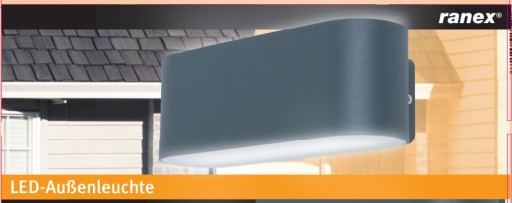 МЕЛАТ ГРАФИТОВОЕ СТЕКЛО ДВУХСТОРОННИЙ LED Up Down Настенный светильник для улицы IP44 7 Вт