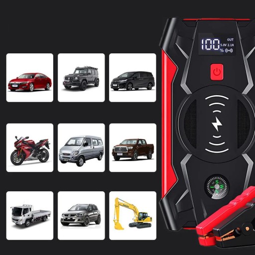 POWERBANK JUMP STARTER BOOSTER 20000MAH ФОНАРИК БЕСПРОВОДНАЯ ЗАРЯДКА