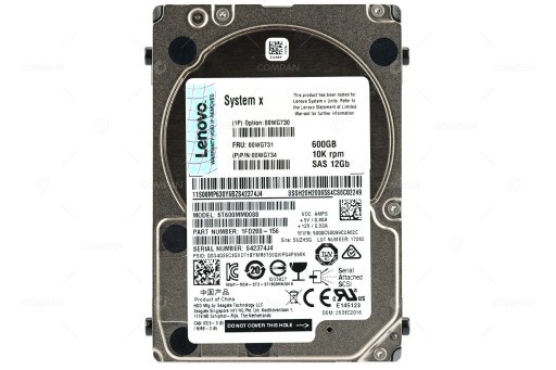 ЖЕСТКИЙ ДИСК 00WG731 LENOVO 600 ГБ 10K 12G 2,5 SAS