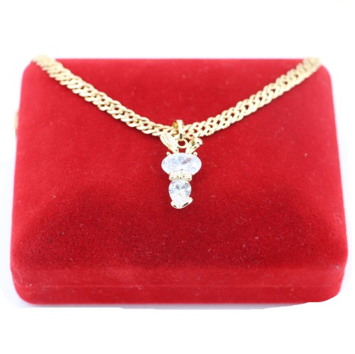 Золотой НАБОР из хирургической стали 316L Z301 RABBIT BUNNY ZIRCONIA