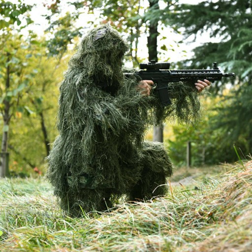 НАБОР ДЛЯ ВЫЖИВАНИЯ ОХОТНИЧЕГО КАМУФЛЯЖА КАМУФЛЯЖНЫЙ КОСТЮМ 5 В 1 GHILLIE