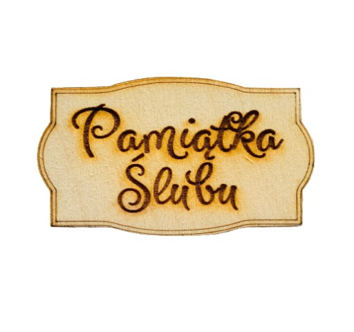 Tabliczka z napisem pamiątka ślubu grawer 7 cm w5