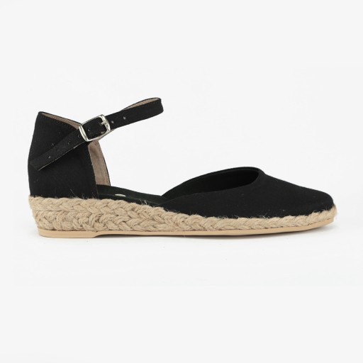 Espadryle płaskie SPOTYKANKA CZARNA OLA 38