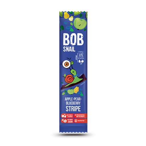 Снек фруктовый Bob Snail яблоко-груша-черника без сахара 14г