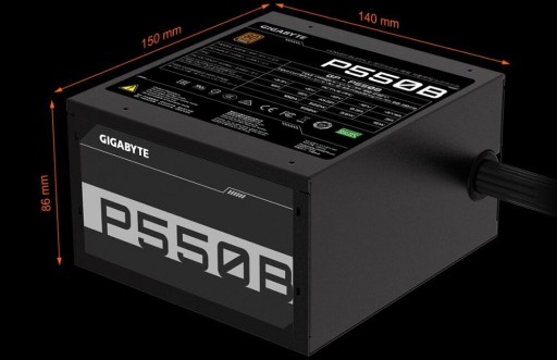Блок питания GIGABYTE P550B 550 Вт, бронзовый