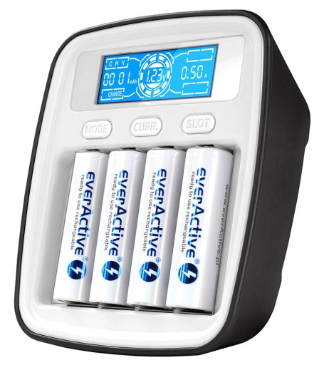 ЗАРЯДНОЕ УСТРОЙСТВО R3 R6 AA AAA SMALL USB-C +4x EVERACTIVE 2600