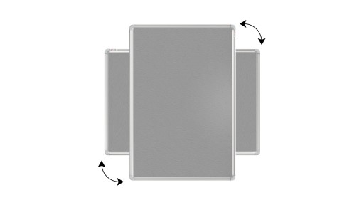 Tablica tekstylna filcowa 150x100 Szara Aluminium
