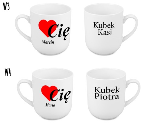 KUBEK WALENTYNKI DLA NIEJ DLA NIEGO ZAKOCHANI