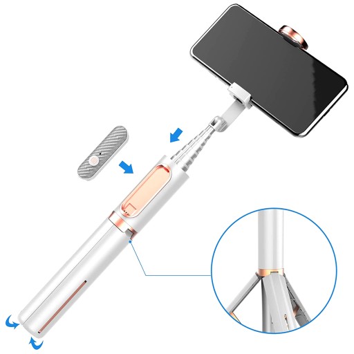 Bluetooth-палка для селфи для iPhone 15, 14, 13, 12, 11 Pro Max