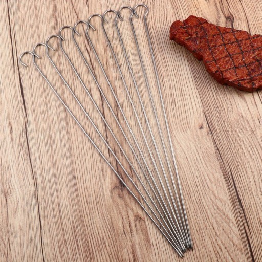 12x Szpikulce do szaszłyków grilla metal 30cm