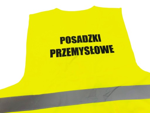 KAMIZELKA ODBLASKOWA NADRUK PRZÓD I TYŁ 3XL