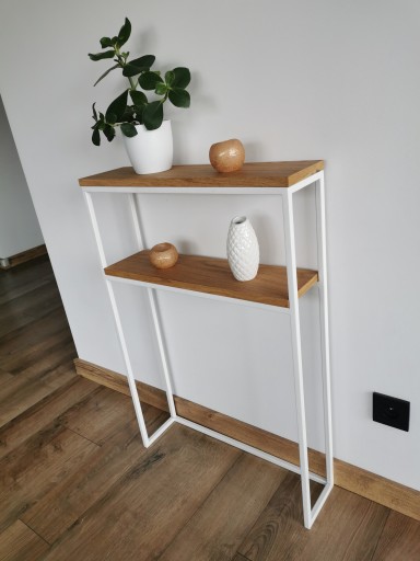 Konsola w stylu industrialnym szer:45cm BIAŁA