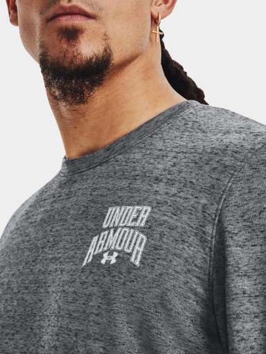 Толстовка Under Armour Ua Rival Terry Graphic Crew 1379764 Серый Свободного кроя