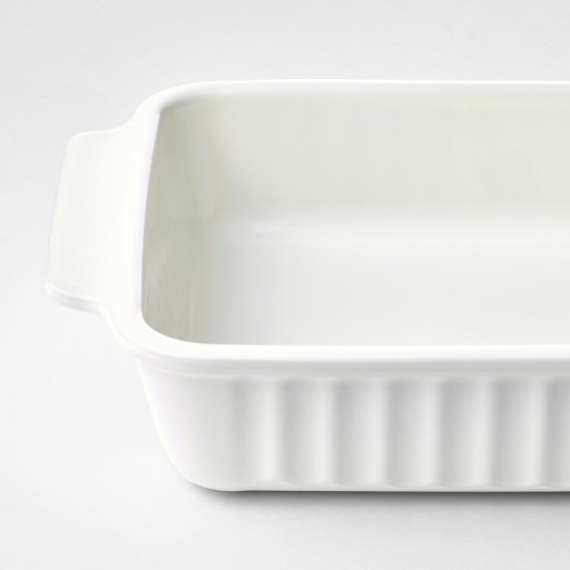 IKEA POETISK NACZYNIE ŻAROODPORNE KREMOWE 34x23 CM