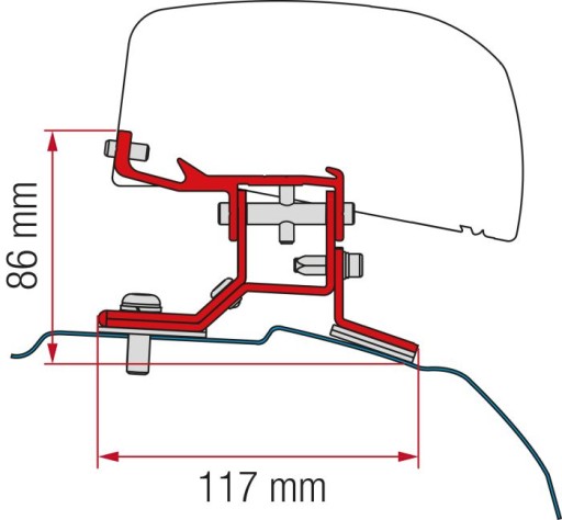 Adapter do markizy F40 Ford Transit Custom FIAMMA