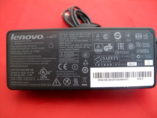 ОРИГИНАЛЬНЫЙ БЛОК ПИТАНИЯ LENOVO 20 В 90 Вт 4,5 А SLIMTIP