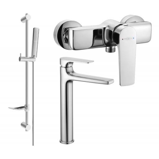 MEXEN LYNX DF72 ZESTAW PRYSZNICOWY BATERIA CHROM