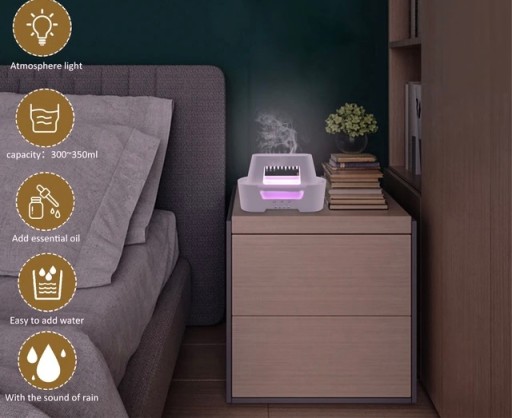 Увлажнитель воздуха AIR PURIFIER капли дождя 350 мл