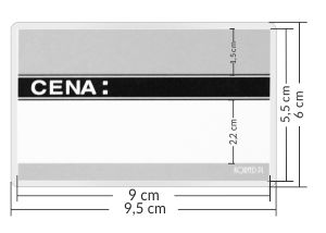 ETYKIETY Cenówki laminowane A8 9,5x6 20szt POMAR.
