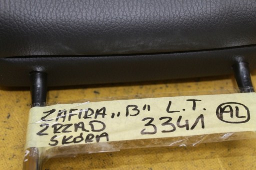 ZAGŁÓWEK LEWY TYŁ 2 RZĄD ZAFIRA B SKÓRA