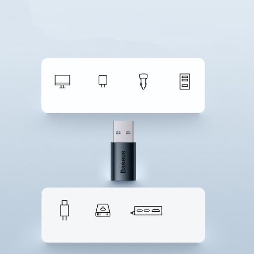 АДАПТЕР BASEUS АДАПТЕР OTG ПЕРЕДАЧА ДАННЫХ ЗАРЯДКА USB-C на USB-A