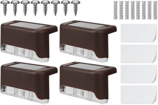 4x LED GARDEN SOLAR LAMP для лестницы патио балкон забор датчик