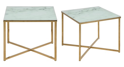 Журнальный столик 50х50см GOLD MARBLE современный гламур