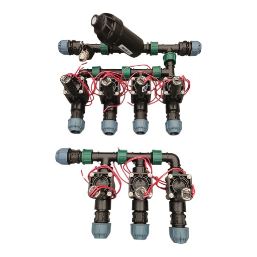 Zestaw 7 sekcji Hunter PGV Filtr Sterownik X2 Moduł WiFi Czujnik PE 20