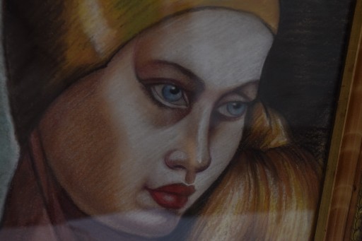 T. ŁEMPICKA - PORTRET KOBIETY - stary obraz