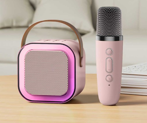 БЕСПРОВОДНОЙ НАБОР ДЛЯ КАРАОКЕ С BLUETOOTH МИКРОФОНОМ И ДИНАМИКОМ ДЛЯ ДЕТЕЙ