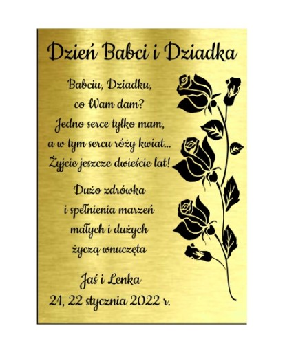 tabliczka życzenia WALENTYNKA GRAWER WALENTYNKI A6