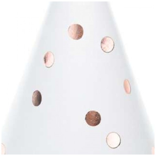 Колпачки Dots, белые, 16 см (1 уп / 6 шт)