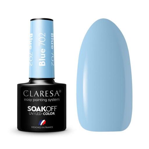CLARESA ГИБРИДНЫЙ ЛАК СИНИЙ BLUE 702 5 мл