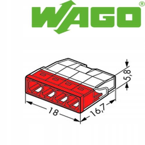 Соединитель быстрого провода WAGO orig 4x2,5 100 шт.