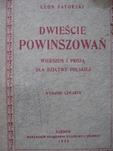 Dwieście powinszowań wierszem i prozą, Zatorski 1929