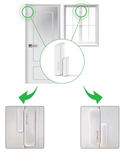 ДАТЧИК ОТКРЫТИЯ ОКОН/ДВЕРЕЙ SALUS SW600 (ТОНКИЙ) ZIGBEE SMART HOME