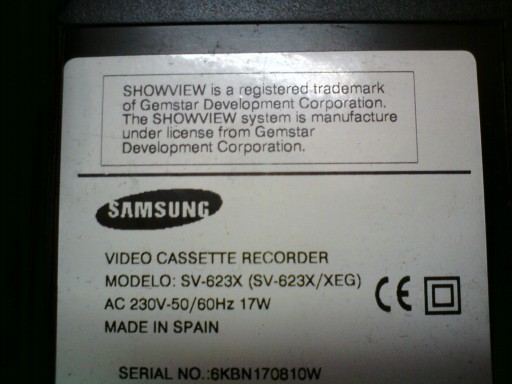 Samsung SV-623X VHS Видео Польский меню Magnetovid Hi-Fi Stereo VCR + Пилот