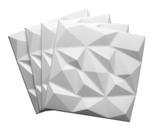 BIAŁE Brylant PANELE ŚCIENNE KASETONY SUFITOWE 3D