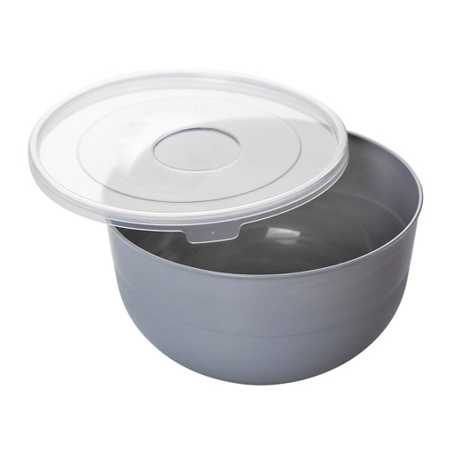 МЫШКА КУХОННАЯ ПЛАСТИКОВАЯ С КРЫШКОЙ, СЕРАЯ, 1,2 Л