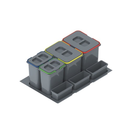 REJS Контейнер для мусора с ящиком PRAKTIKO 80 2x15+2x7л h-30см