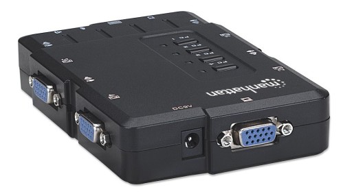 KVM-переключатель VGA/USB 4x1 С АУДИОКОМПАКТОМ