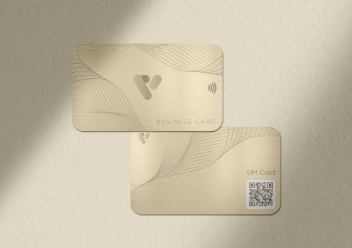 VIM Card NFC визитка №1 с собственным ПО (Бежевый)