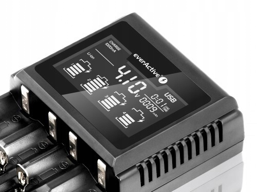 ЗАРЯДНОЕ УСТРОЙСТВО EverActive UC-4000 Литий-ионный Ni-MH AA AAA