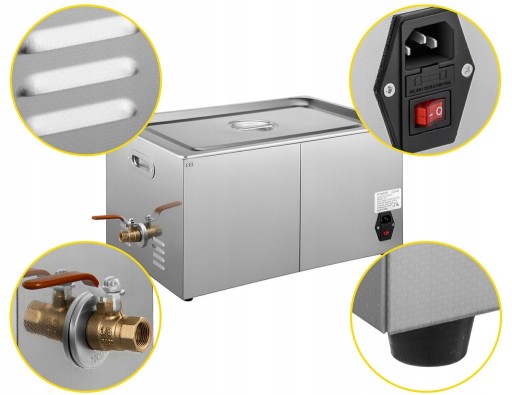 Myjka Ultradźwiękowa 30l Wanna TH-100A Moc Całkowita 1100W Koszyk Grzanie
