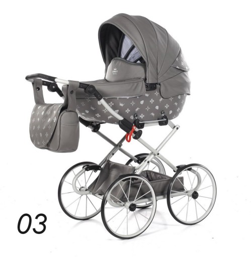 коляска для кукол Laret Imperial Mini Classic белая