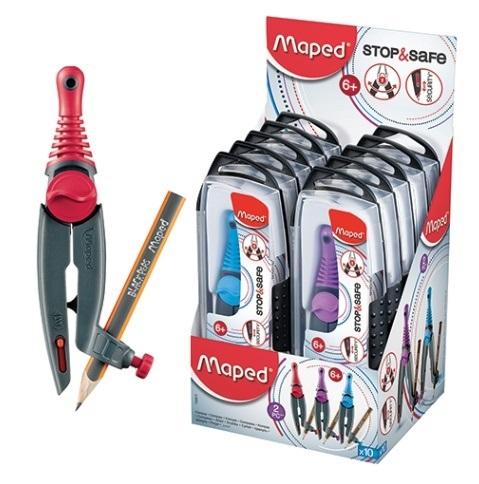 Компасы Stop&Safe + карандаш MAPED